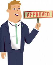 Guy-Holding-Approved-Sign Guy-Holding-Approved-Sign
